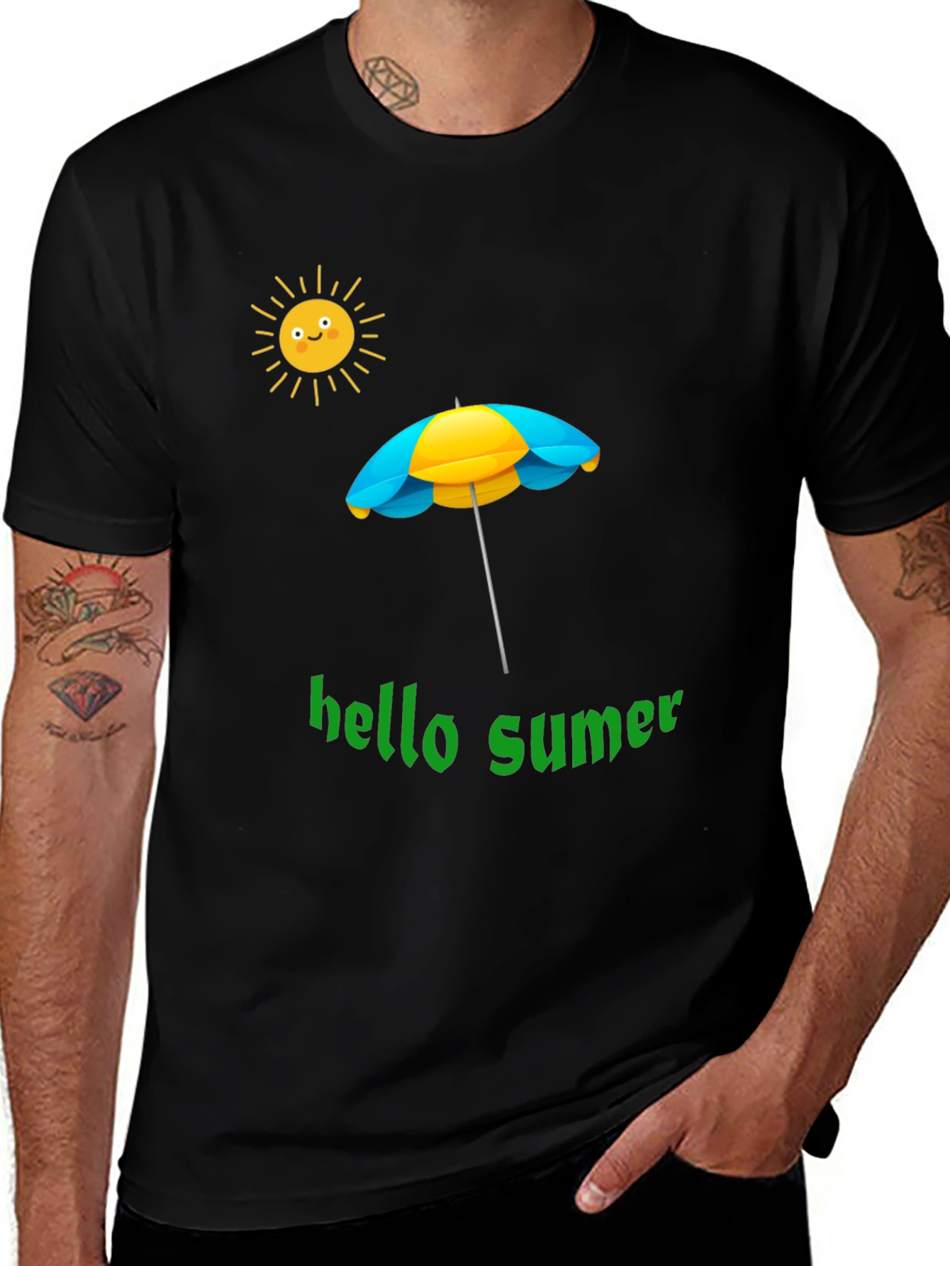 Hello Summer Graphic Tee - Beach Vibes T-Shirt