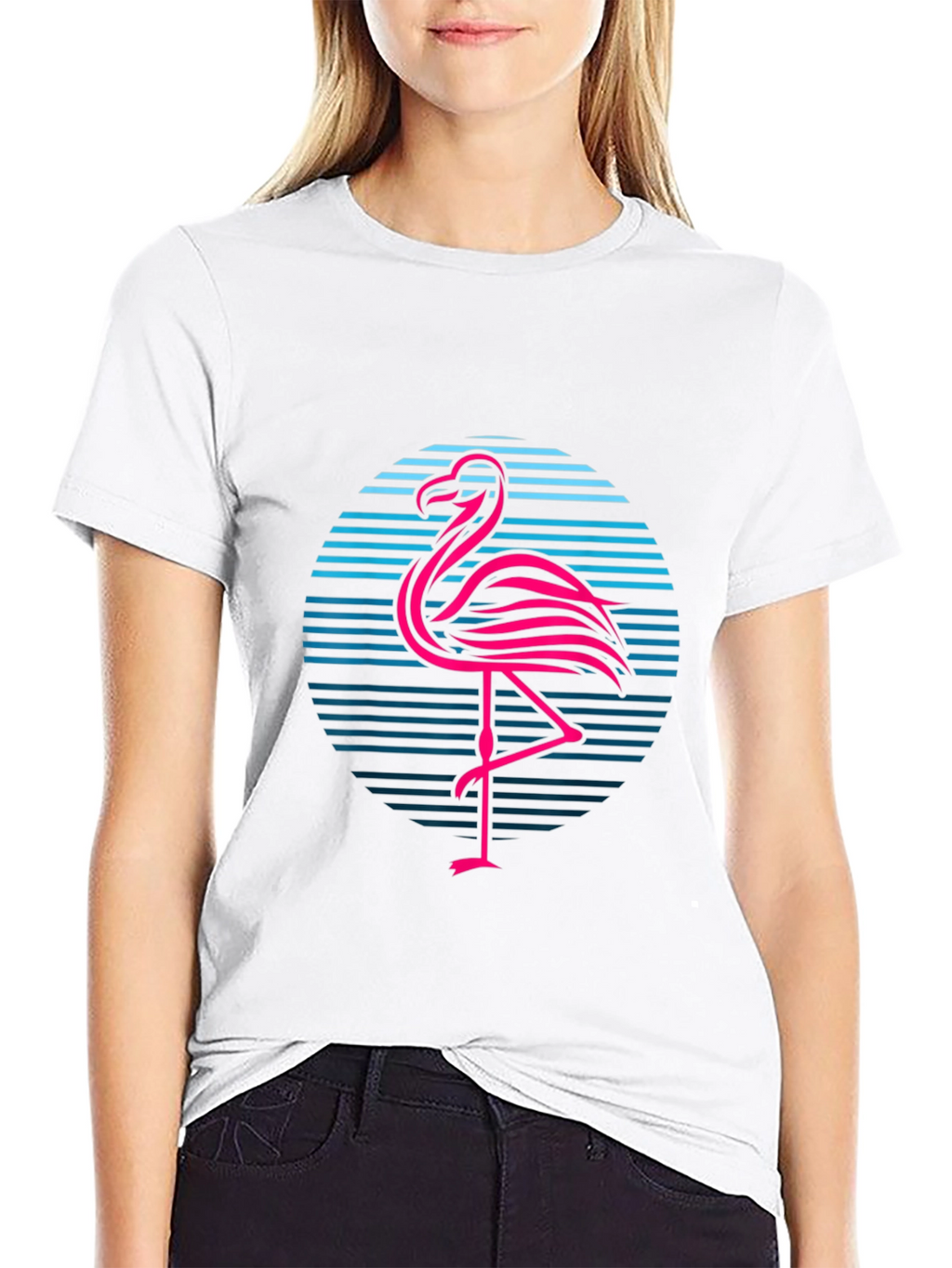 Retro Flamingo Graphic T-Shirt