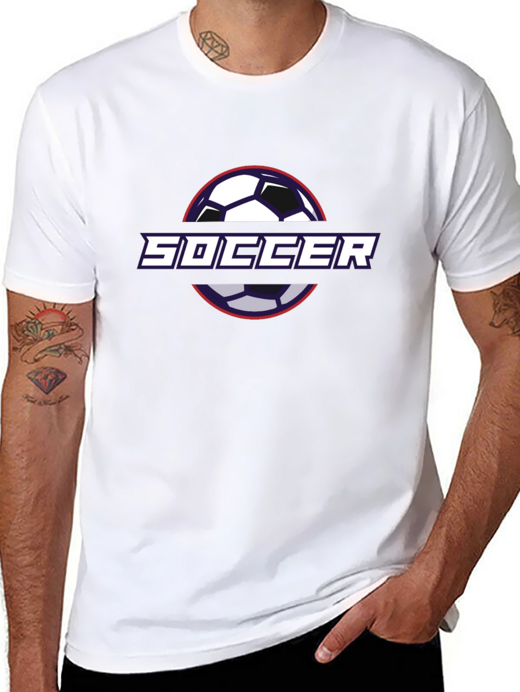 Soccer Graphic Tee - Black Modern Fit