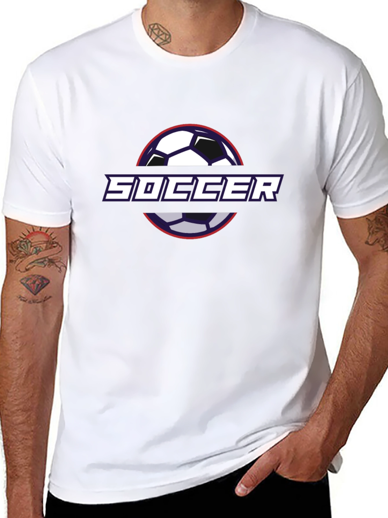 Soccer Graphic Tee - Black Modern Fit
