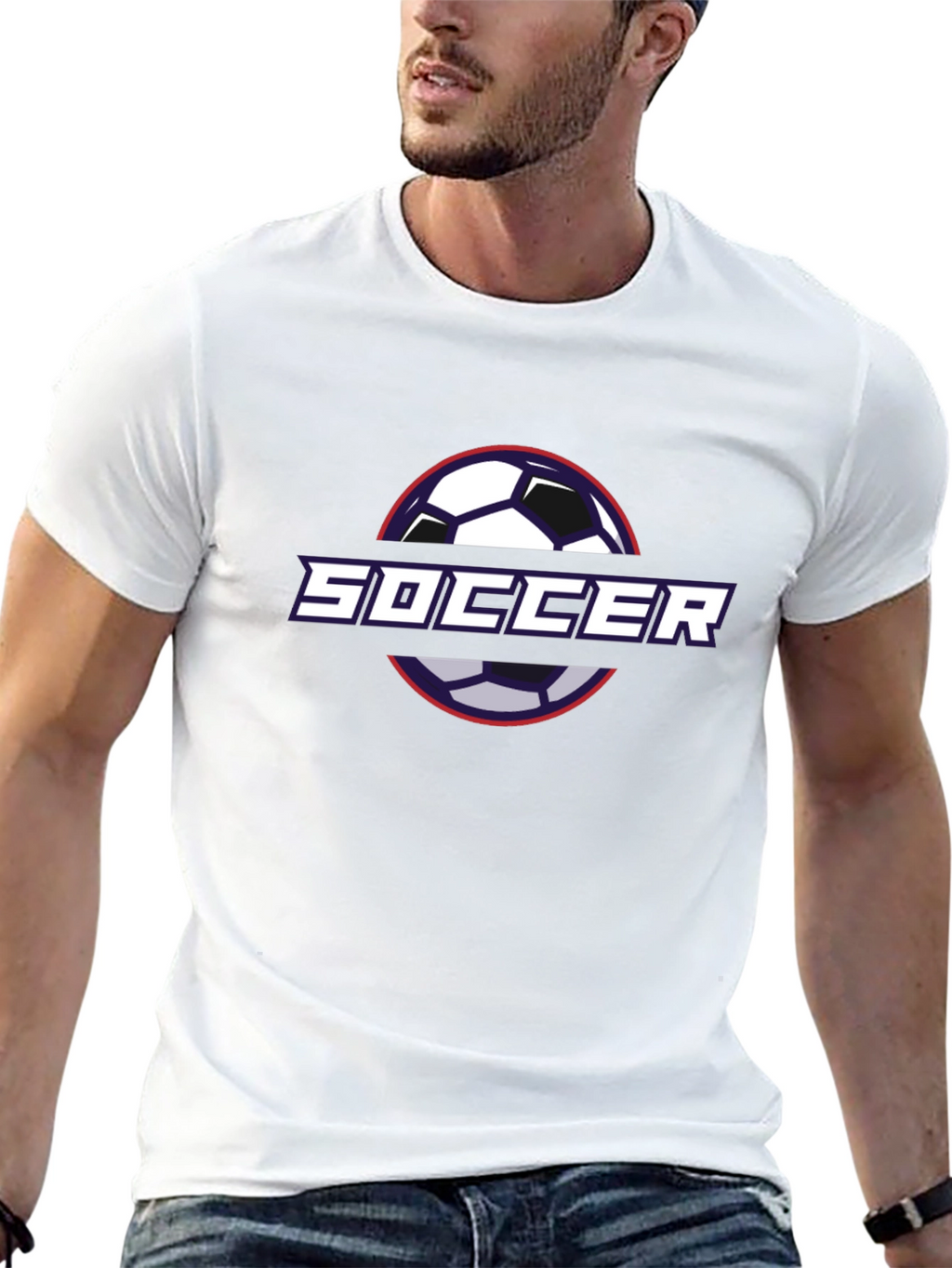 Soccer Graphic Tee - Black Modern Fit