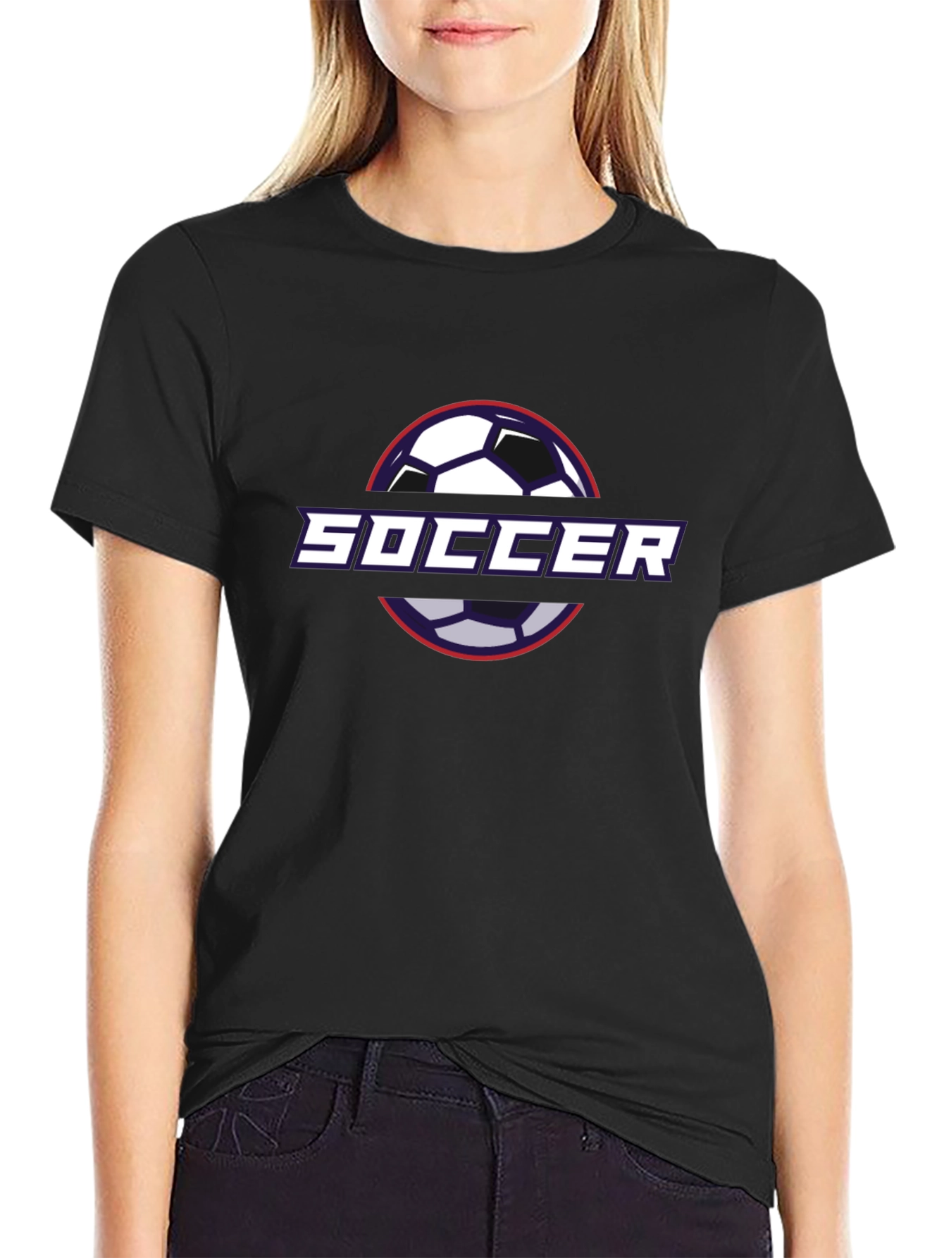 Soccer Graphic Tee - Black Modern Fit