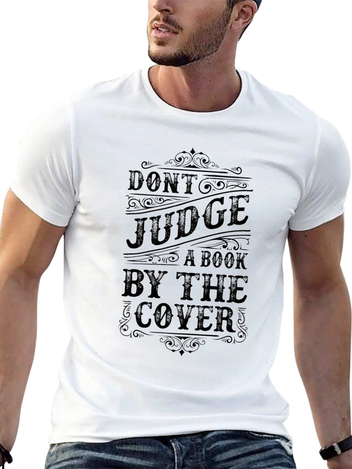 Dont Judge a Book Cover Novelty T-Shirt