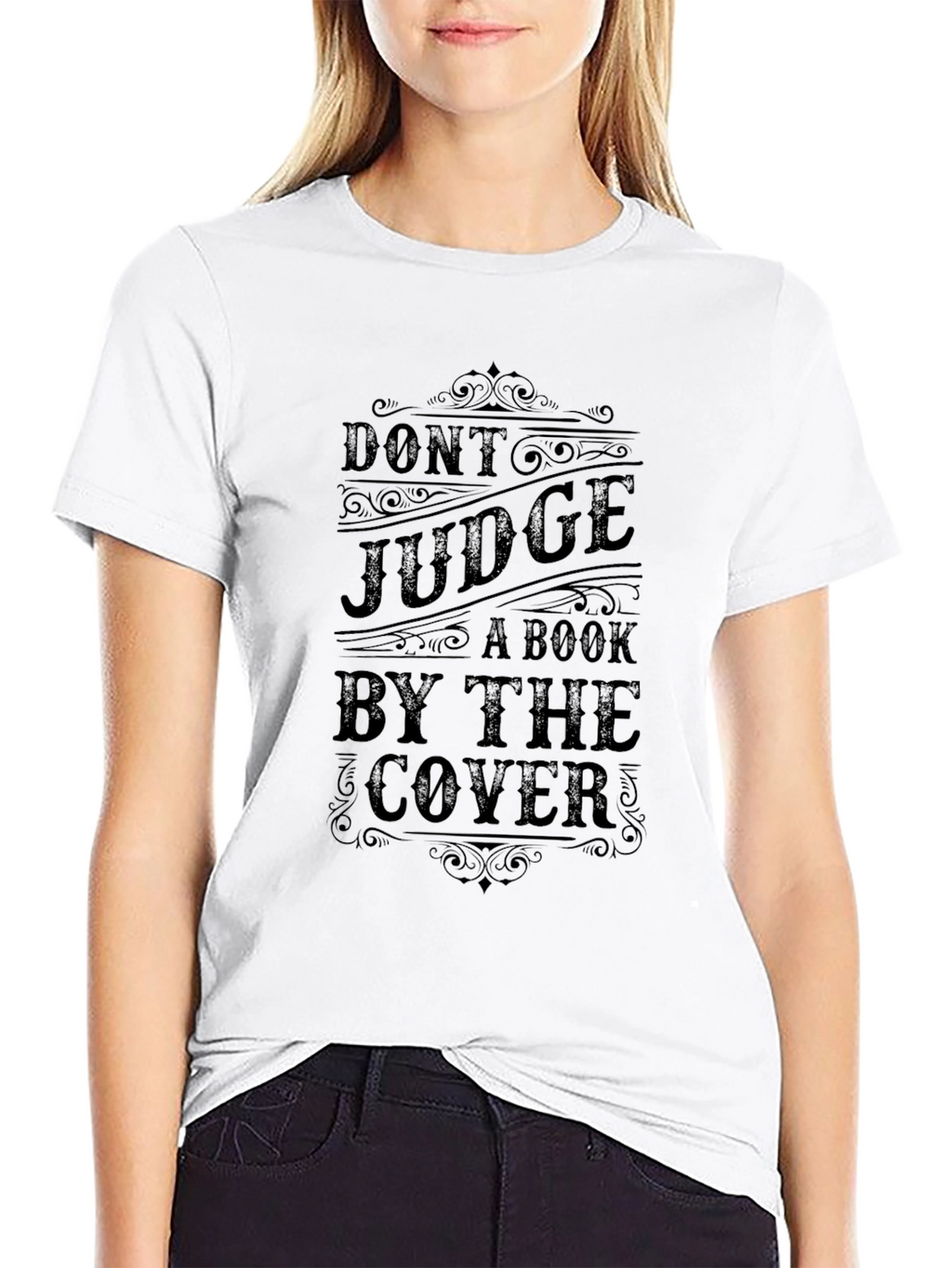 Dont Judge a Book Cover Novelty T-Shirt