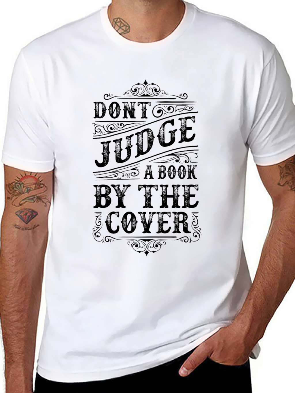 Dont Judge a Book Cover Novelty T-Shirt