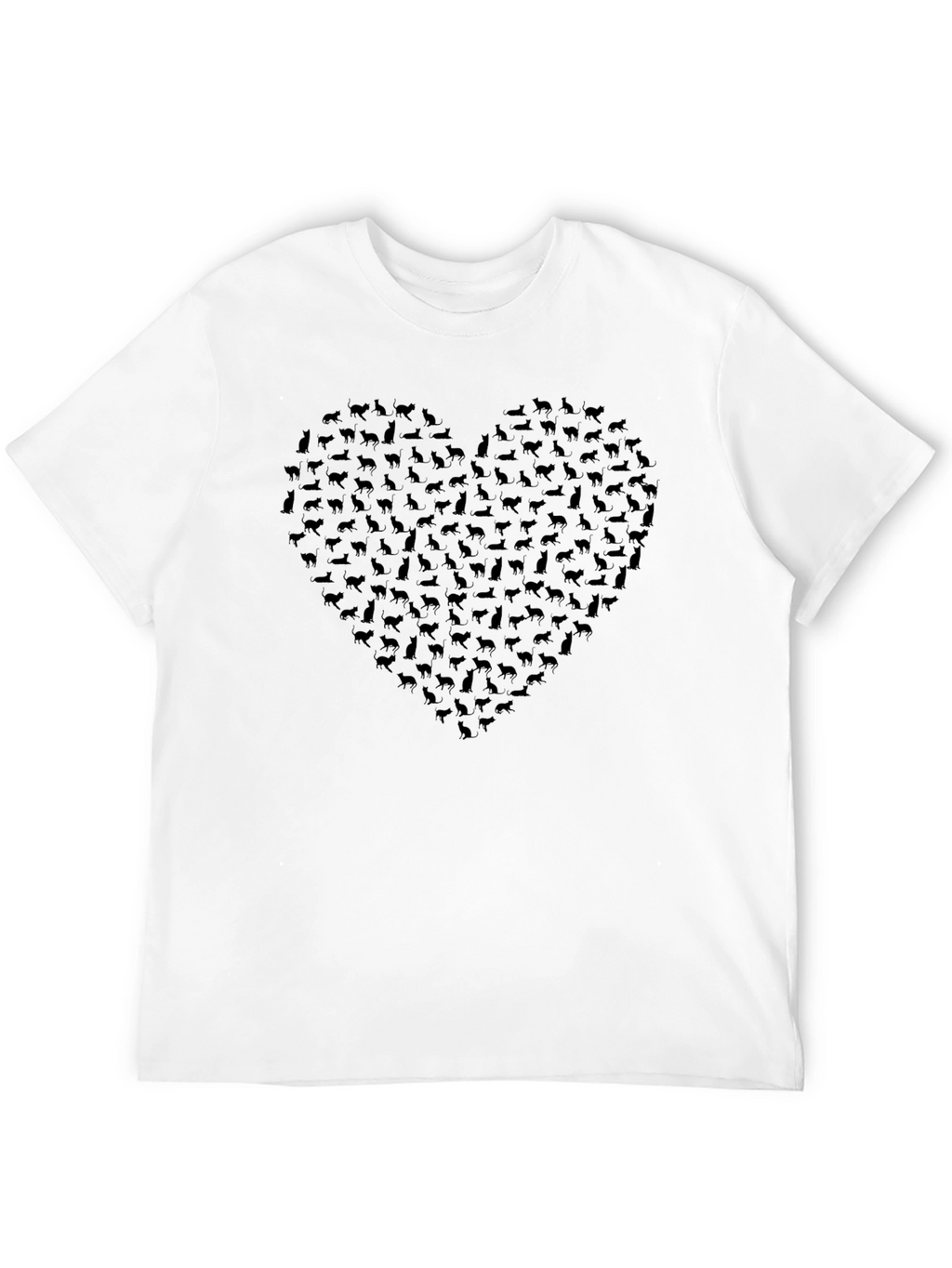 Cat Lover T-Shirt - Heart Shaped Design