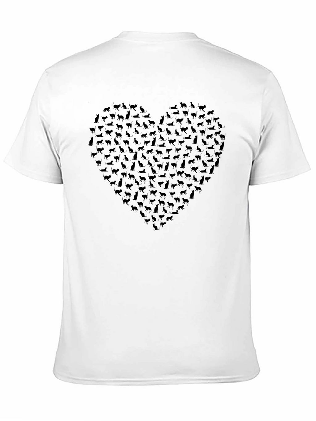 Cat Lover T-Shirt - Heart Shaped Design