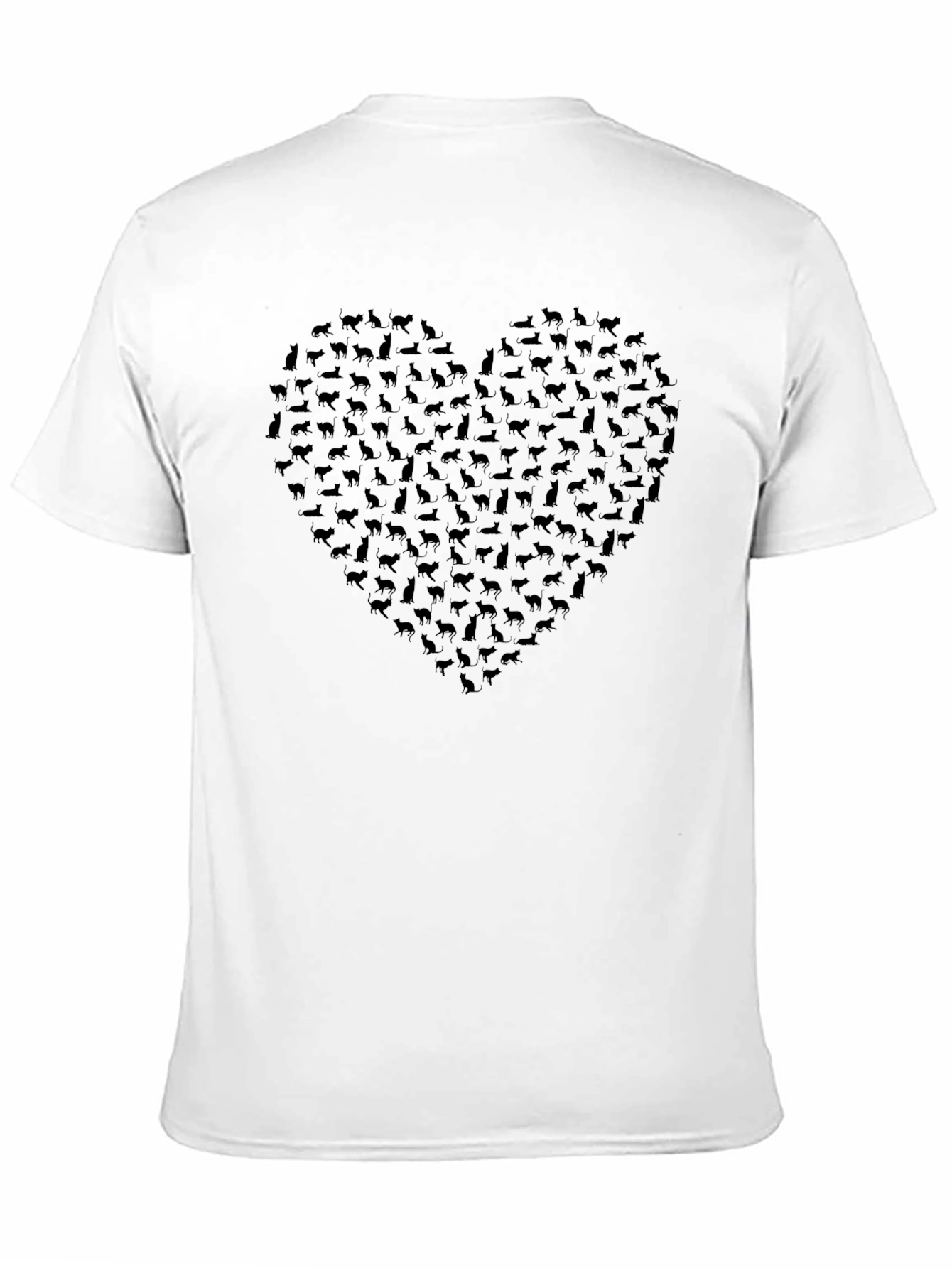 Cat Lover T-Shirt - Heart Shaped Design