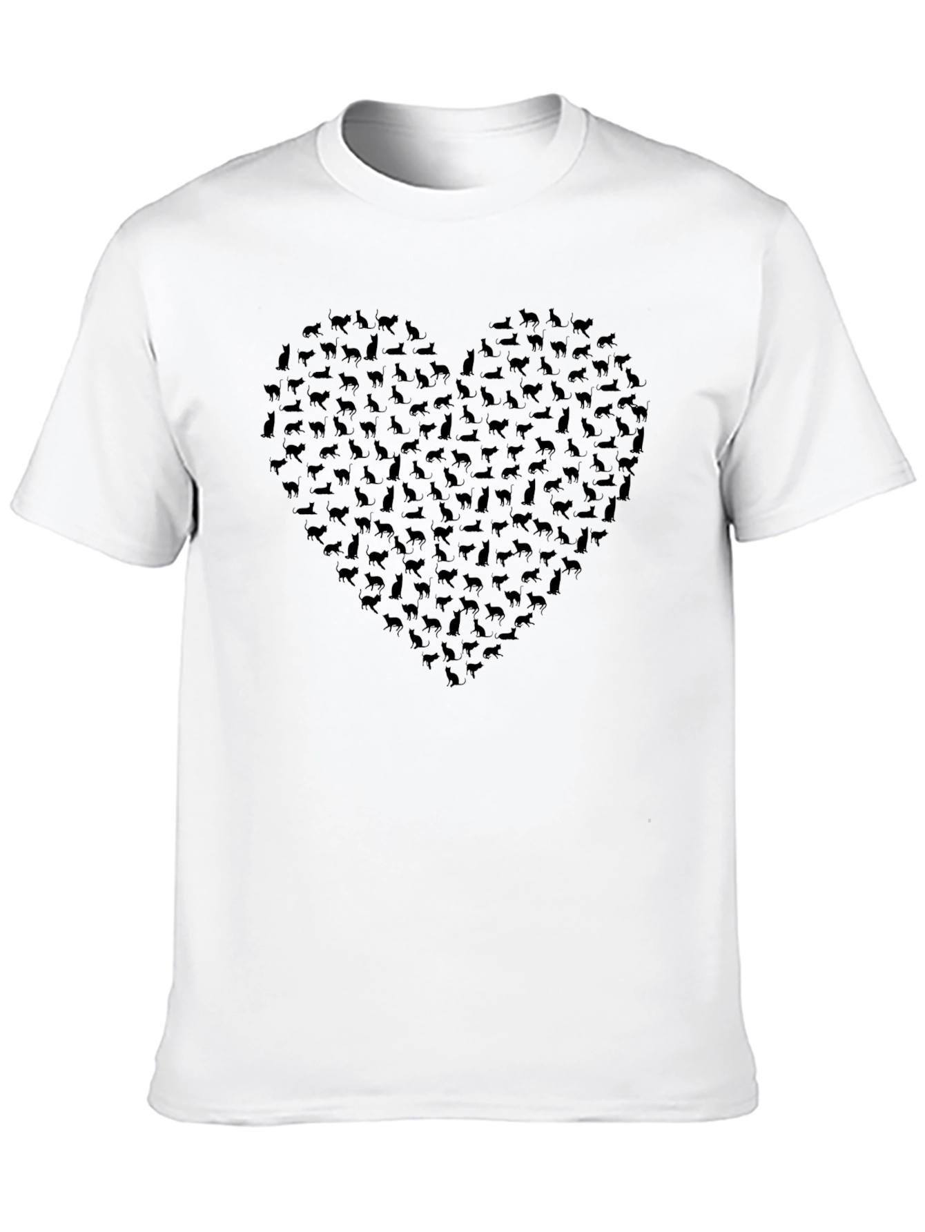 Cat Lover T-Shirt - Heart Shaped Design