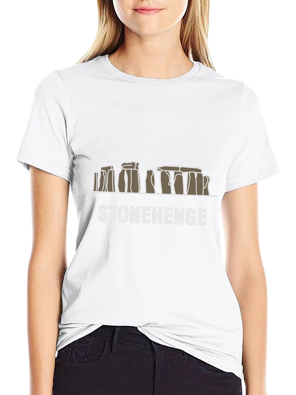 Stonehenge Graphic Tee - Black Cotton T-Shirt