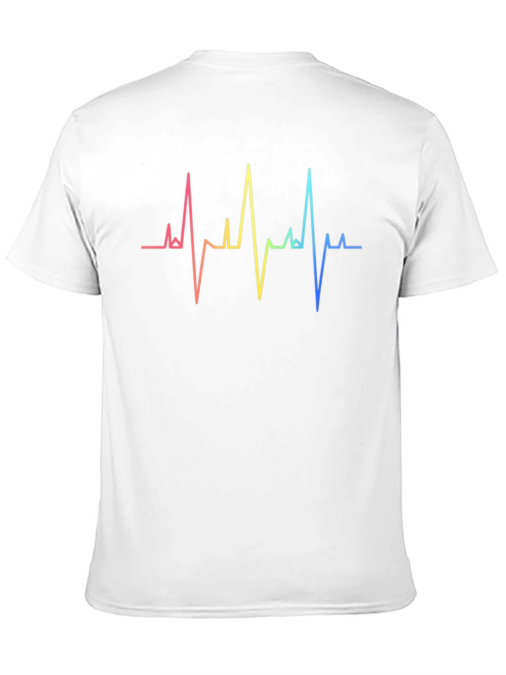Rainbow Heartbeat Graphic Tee - Stylish & Unique