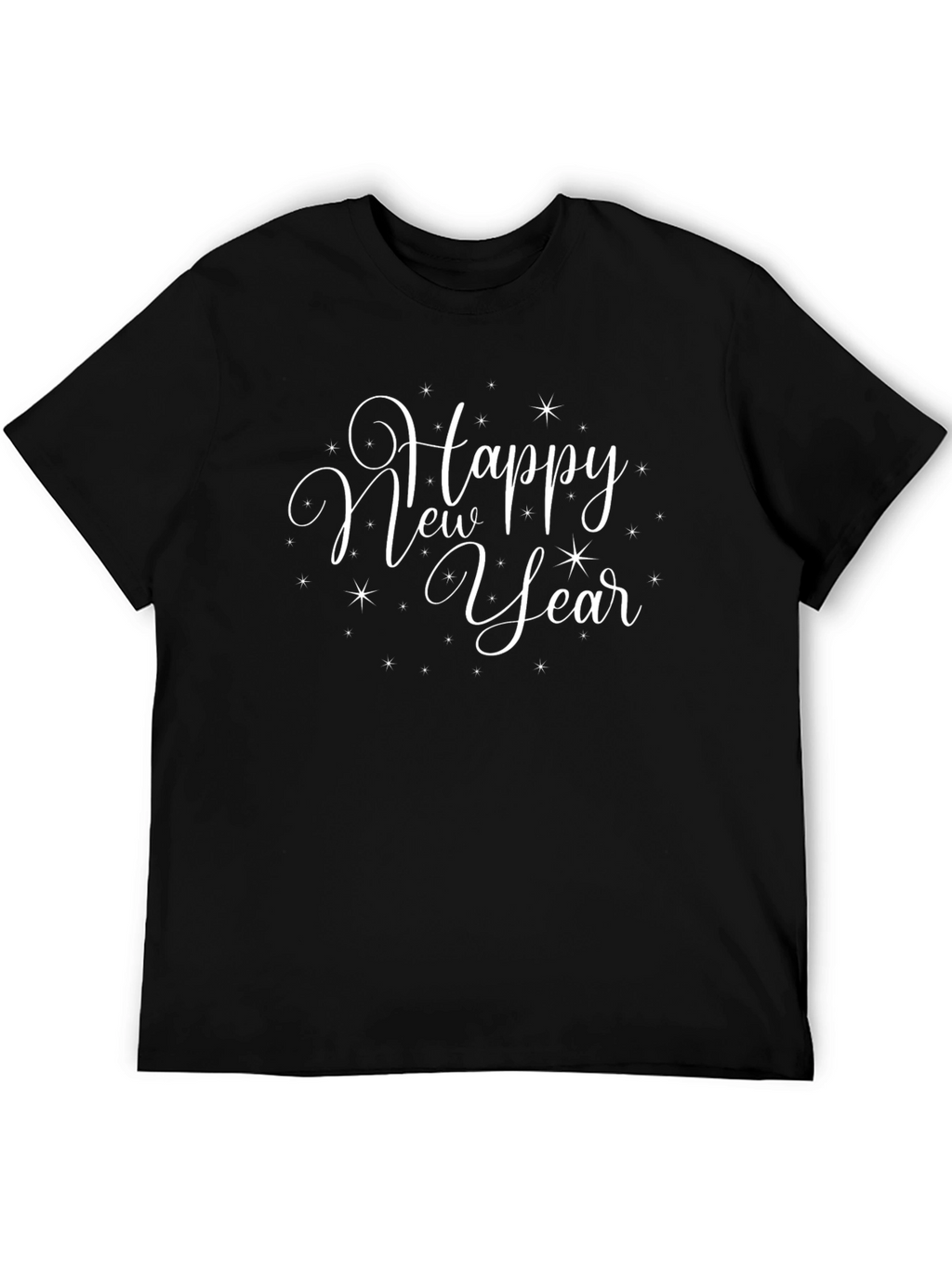 Happy New Year Black Graphic Tee