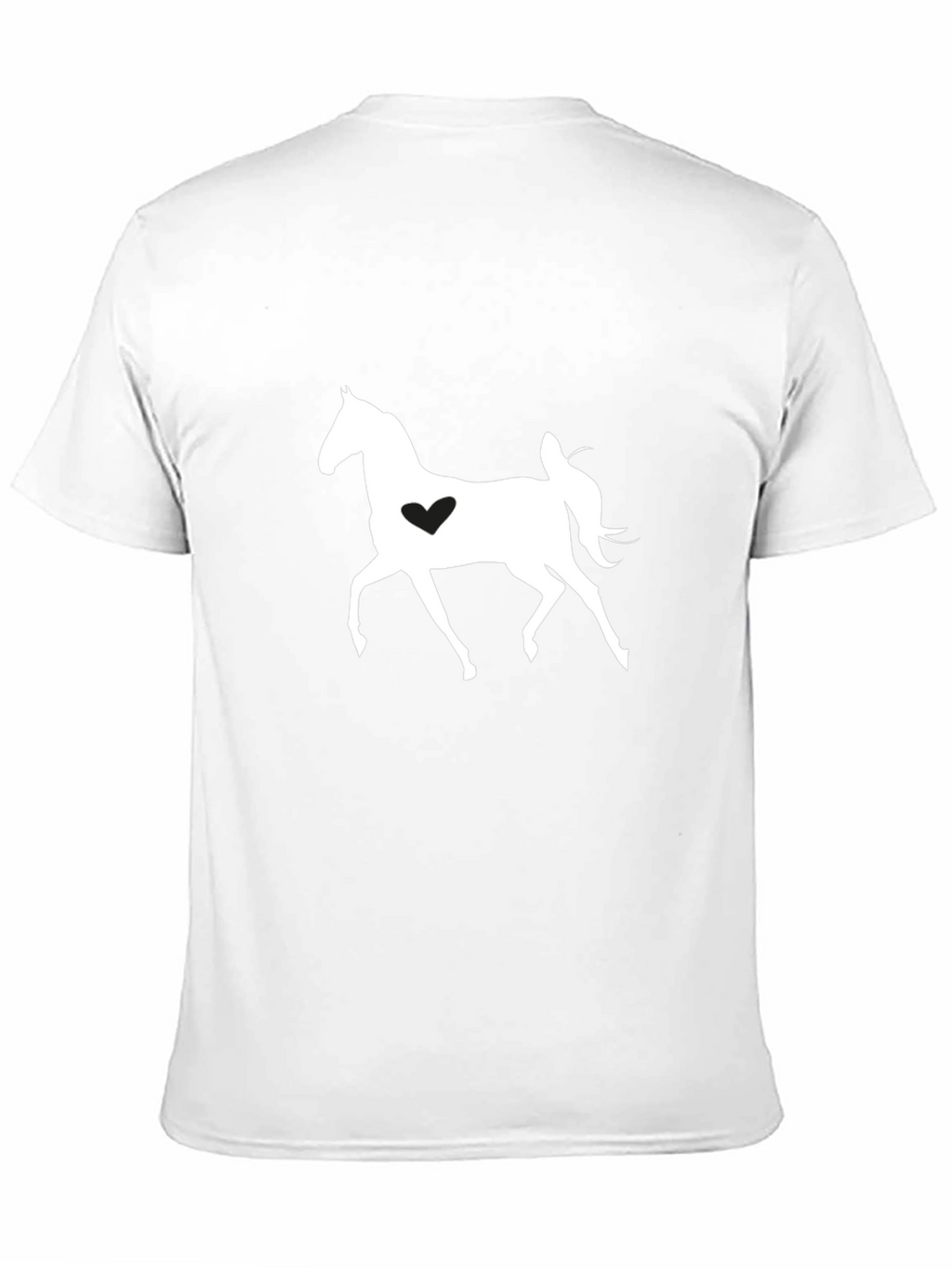 Horse Lover Black T-Shirt with Heart