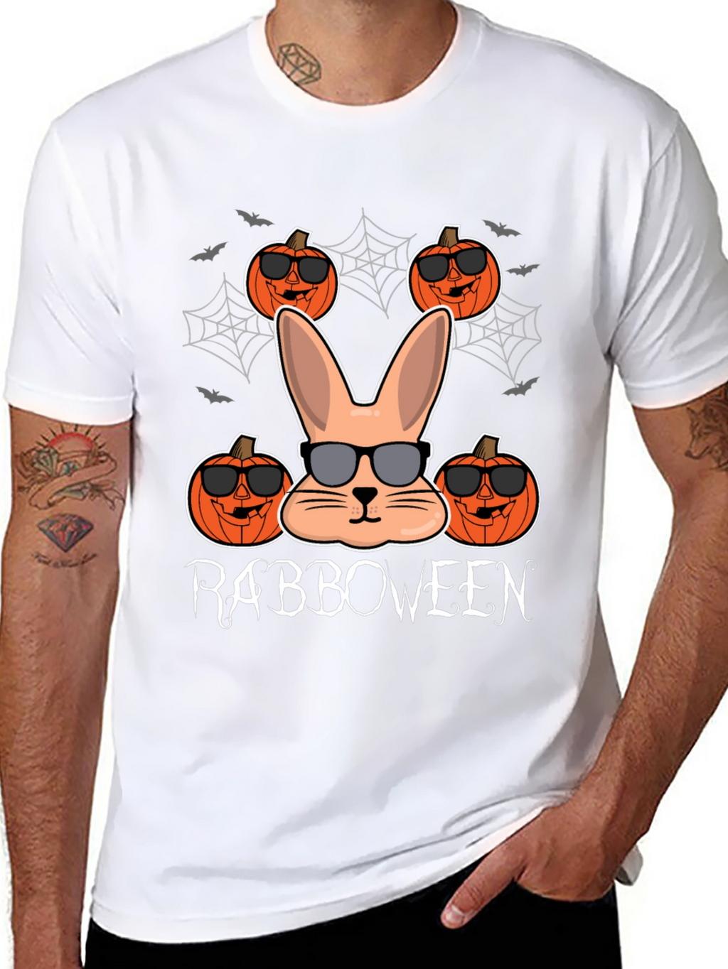Rabboween T-Shirt: Spooky Bunny Pumpkin Tee