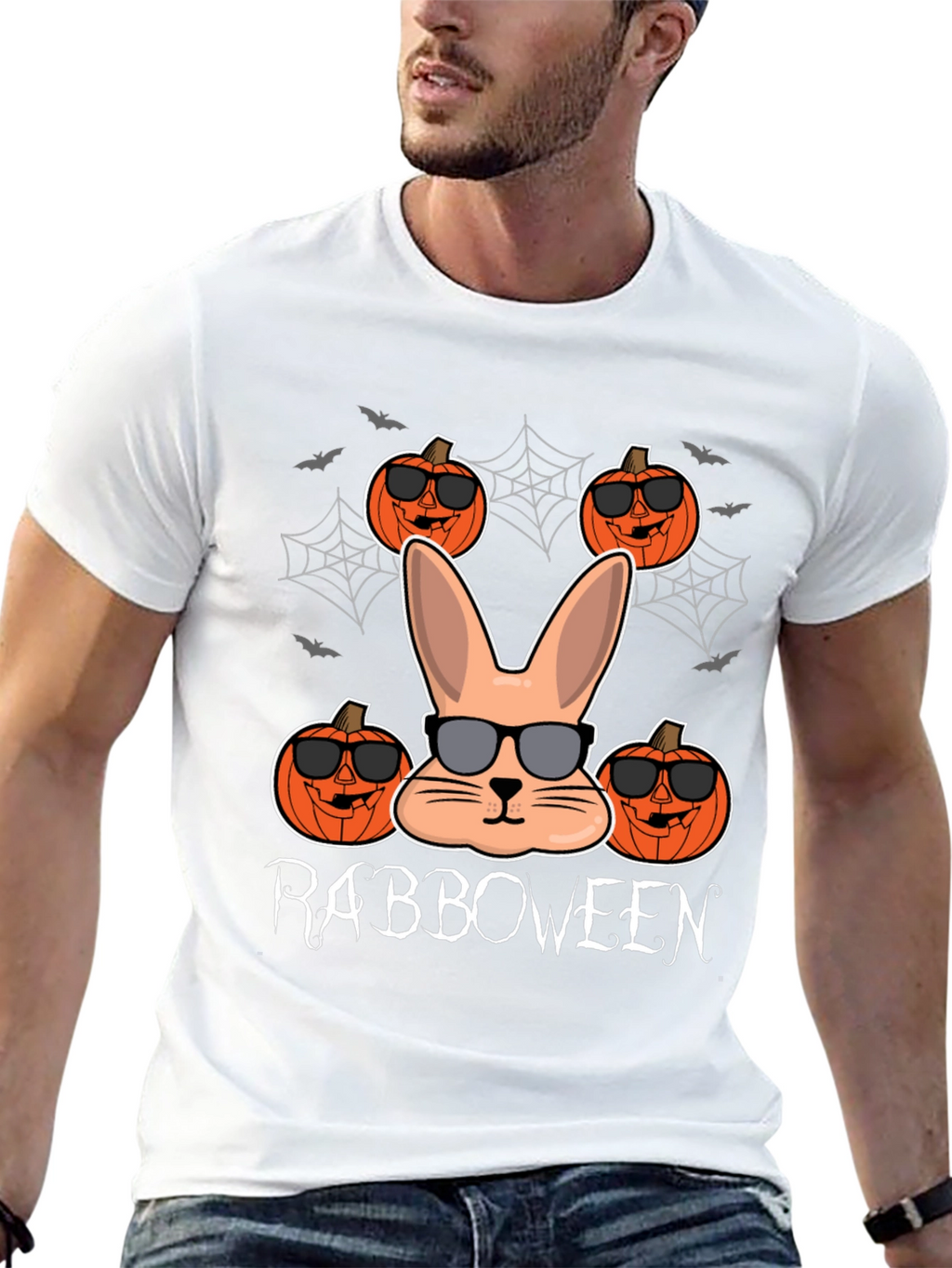 Rabboween T-Shirt: Spooky Bunny Pumpkin Tee