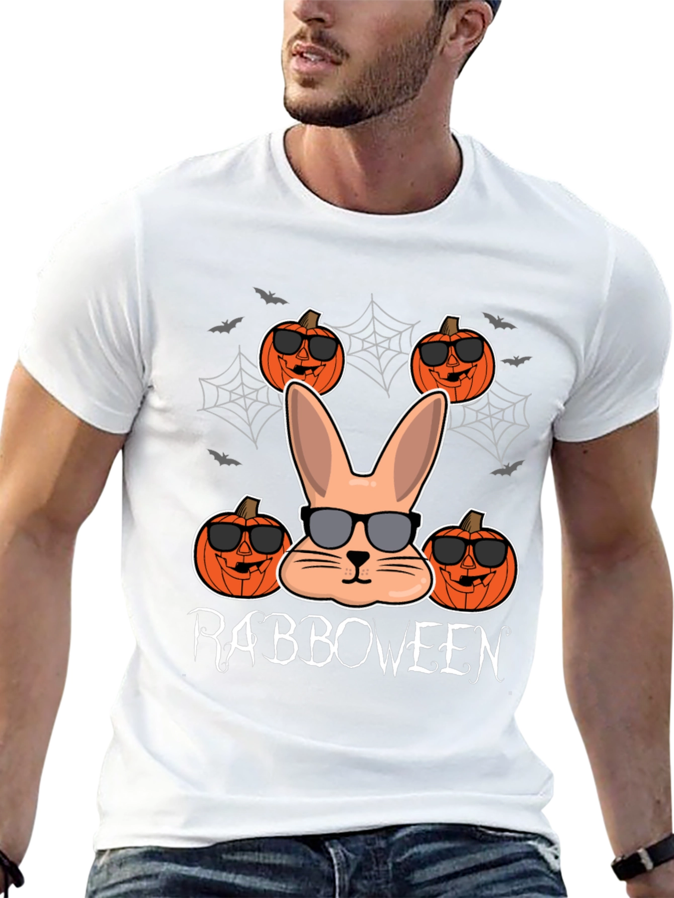 Rabboween T-Shirt: Spooky Bunny Pumpkin Tee