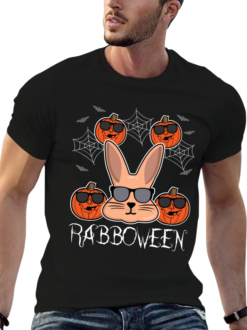 Rabboween T-Shirt: Spooky Bunny Pumpkin Tee