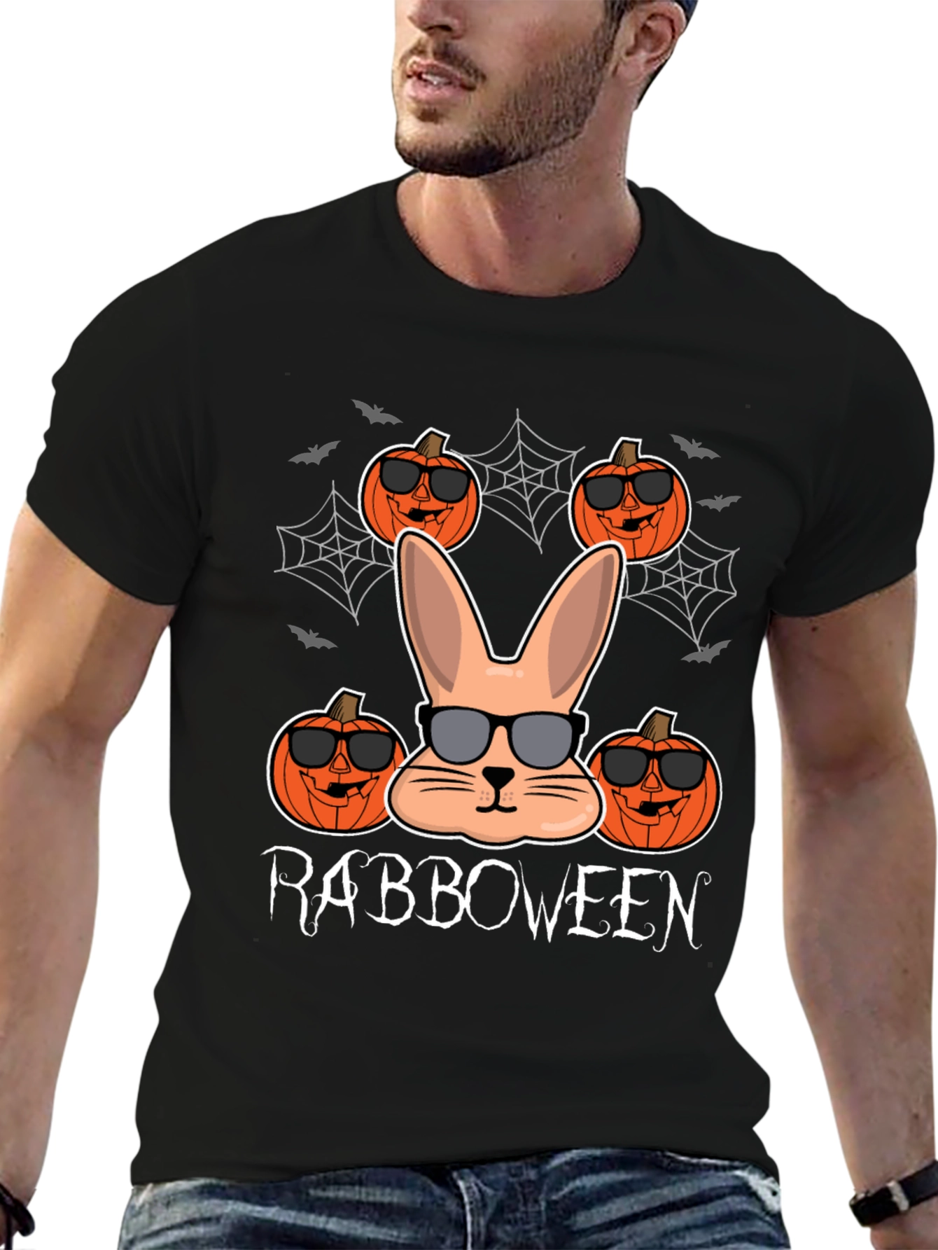Rabboween T-Shirt: Spooky Bunny Pumpkin Tee
