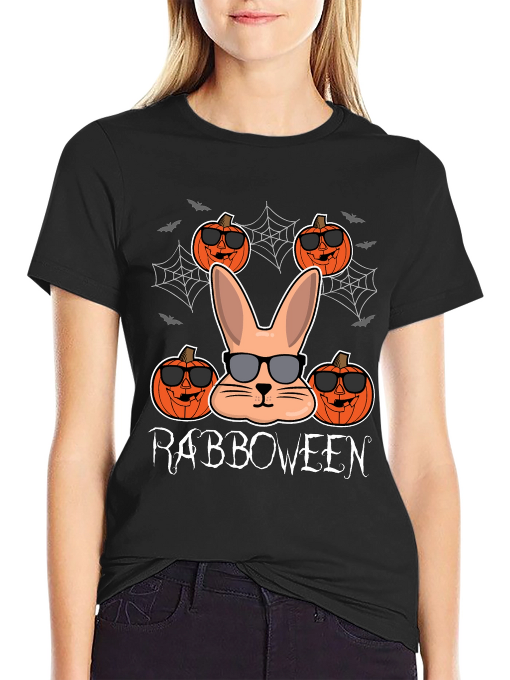 Rabboween T-Shirt: Spooky Bunny Pumpkin Tee