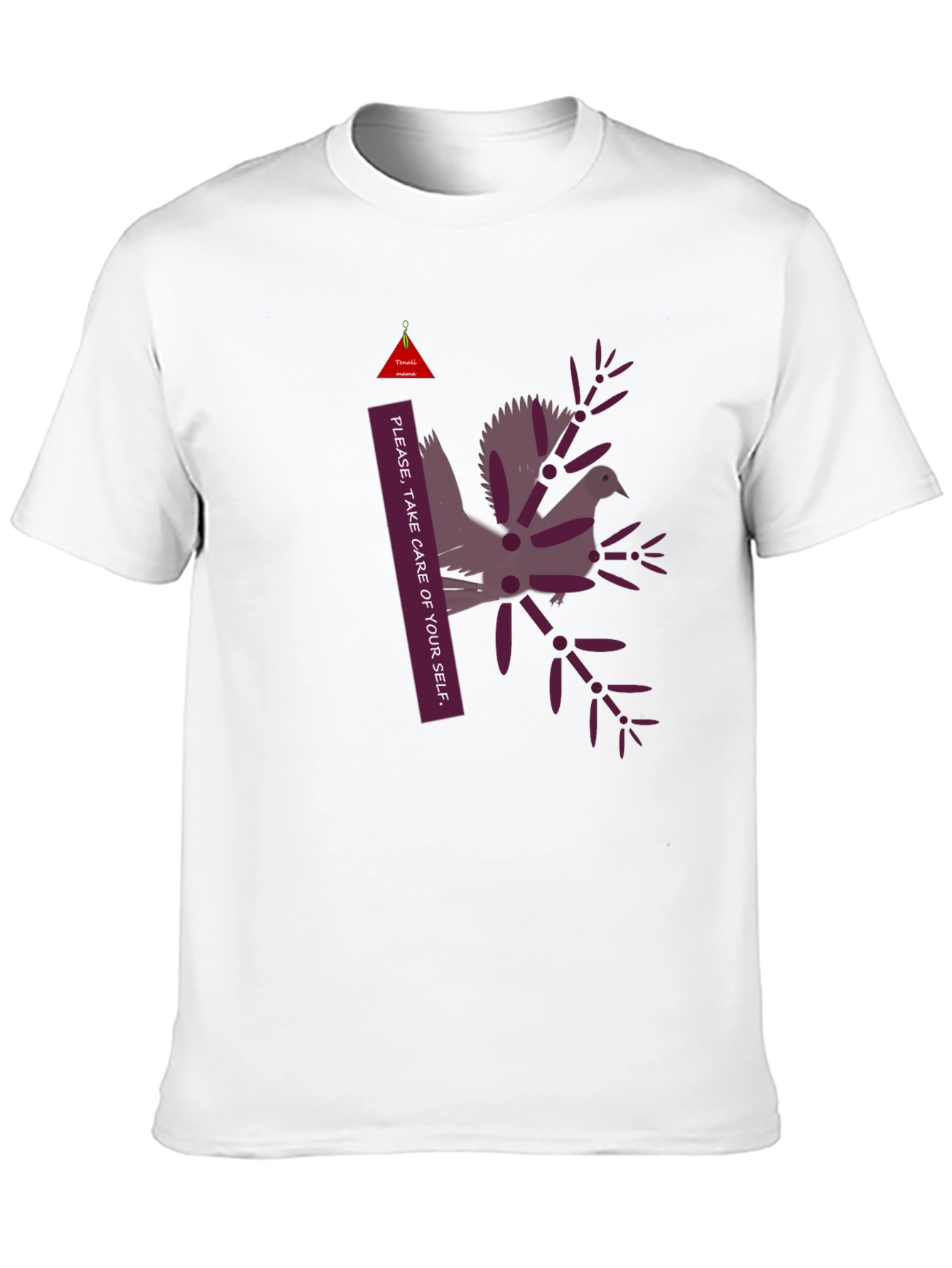 Unique Graphic Print Black T-Shirt: Take Care of Yourself