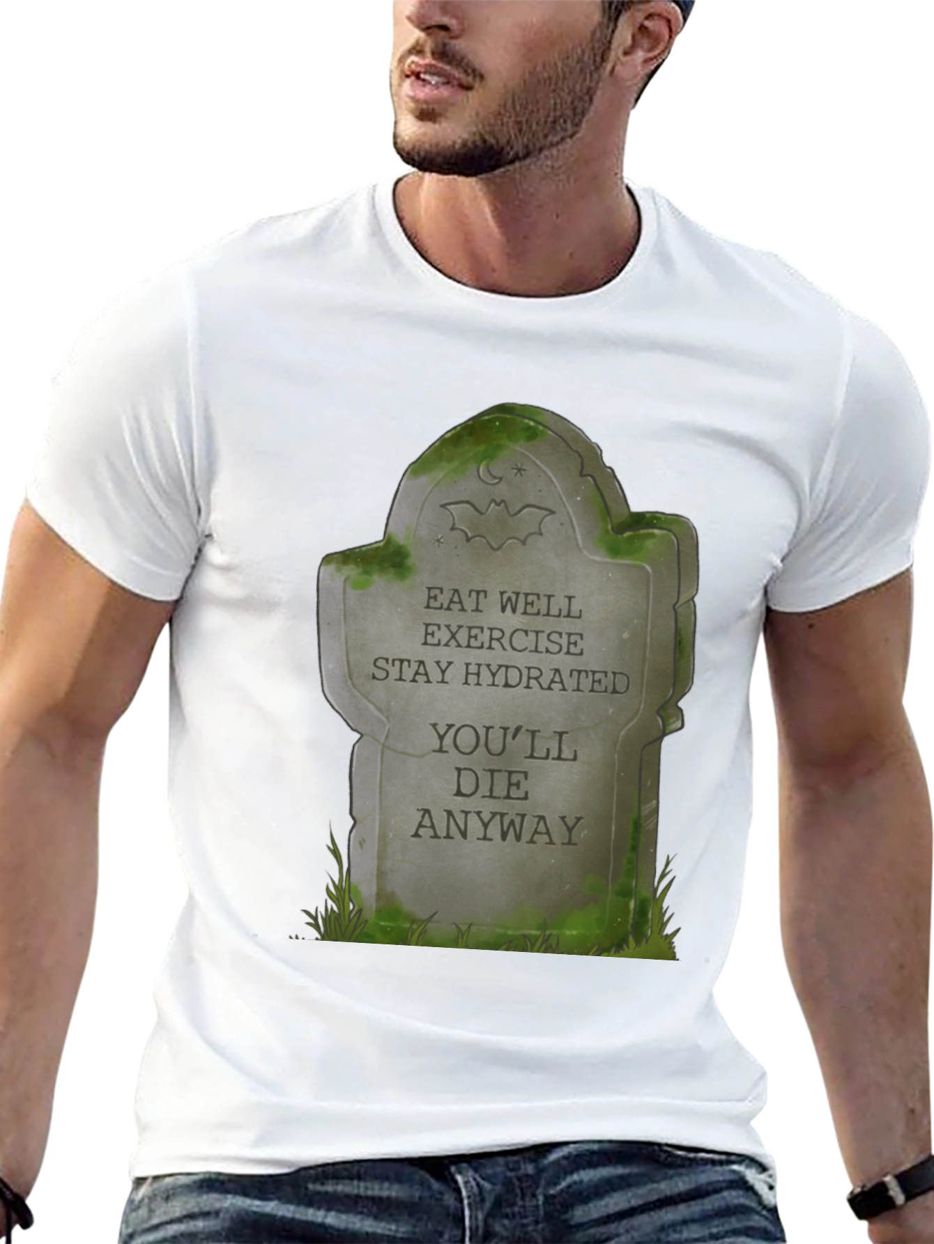 Eat Well Tombstone Graphic T-Shirt
