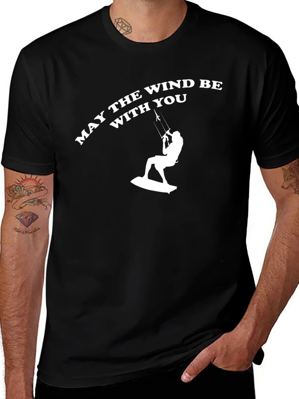 Kitesurfing T-Shirt: May The Wind Be With You