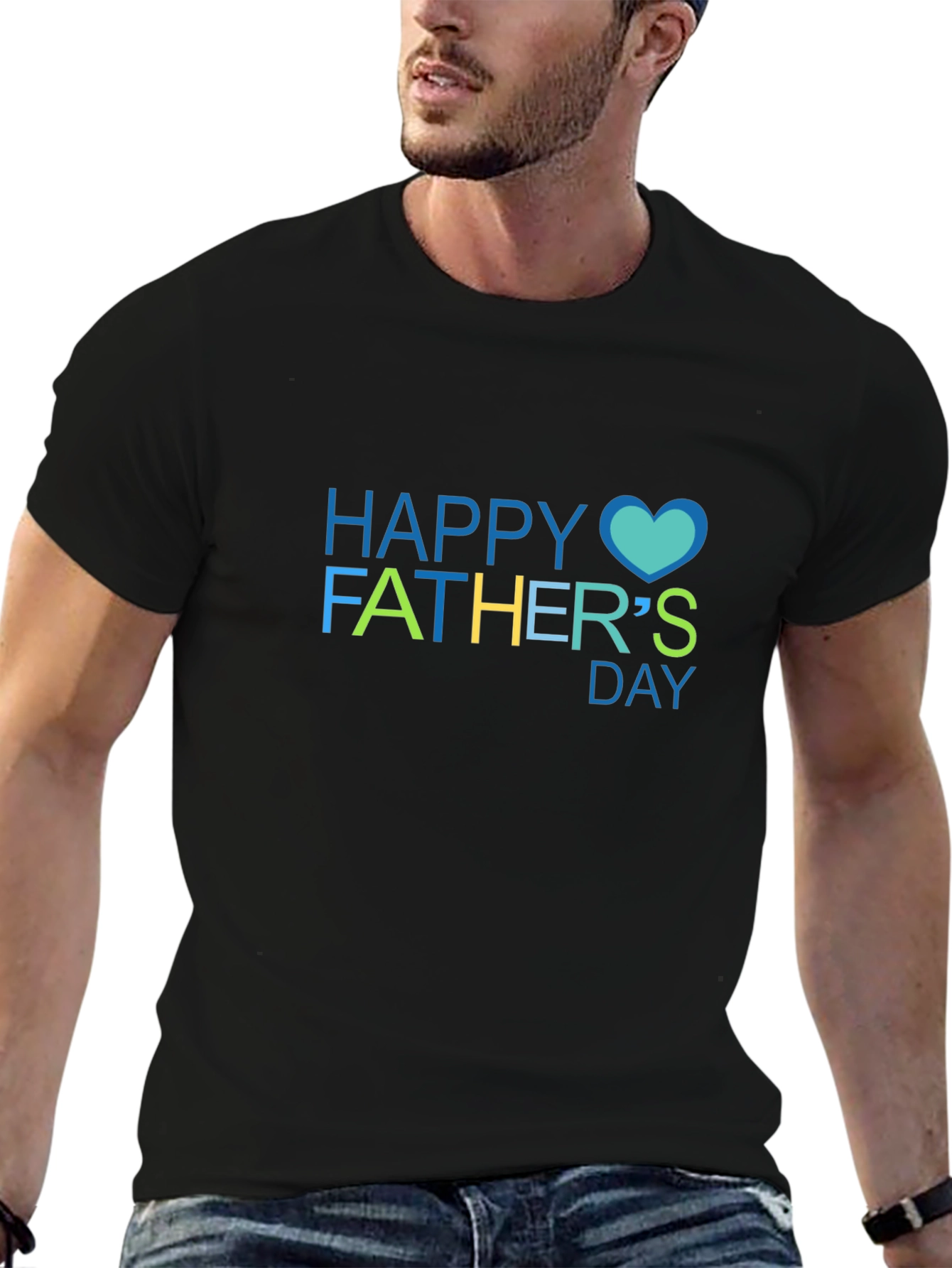 Happy Fathers Day Black T-Shirt