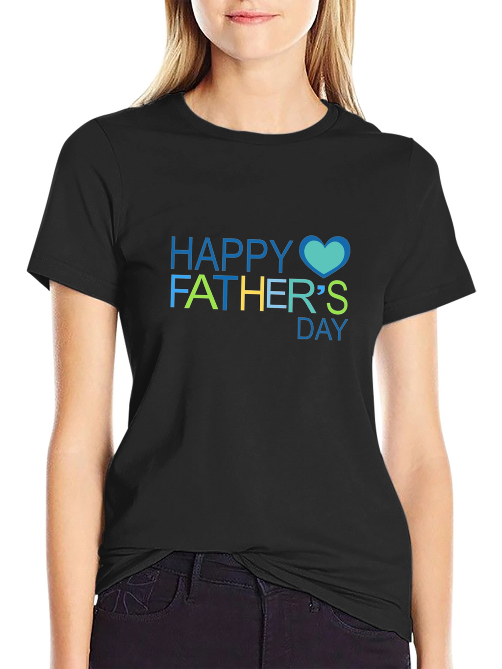Happy Fathers Day Black T-Shirt