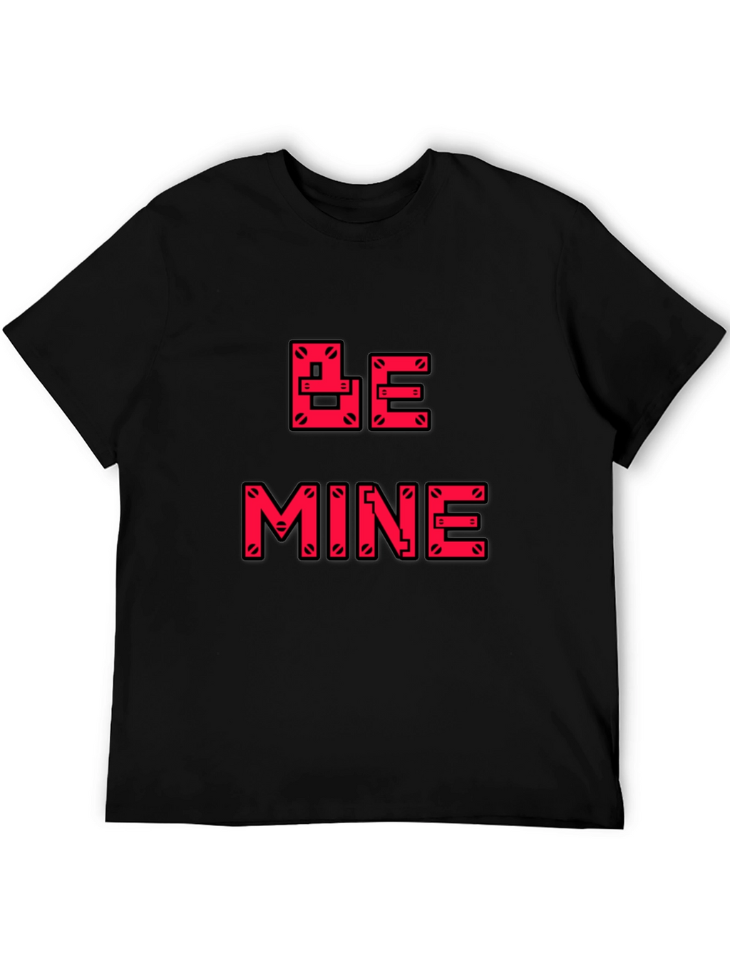 Be Mine Graphic Tee - Valentines Day Black T-Shirt
