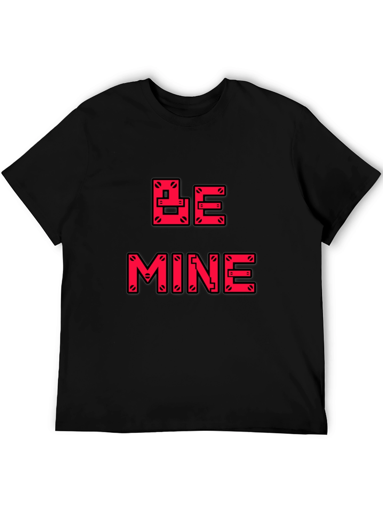 Be Mine Graphic Tee - Valentines Day Black T-Shirt
