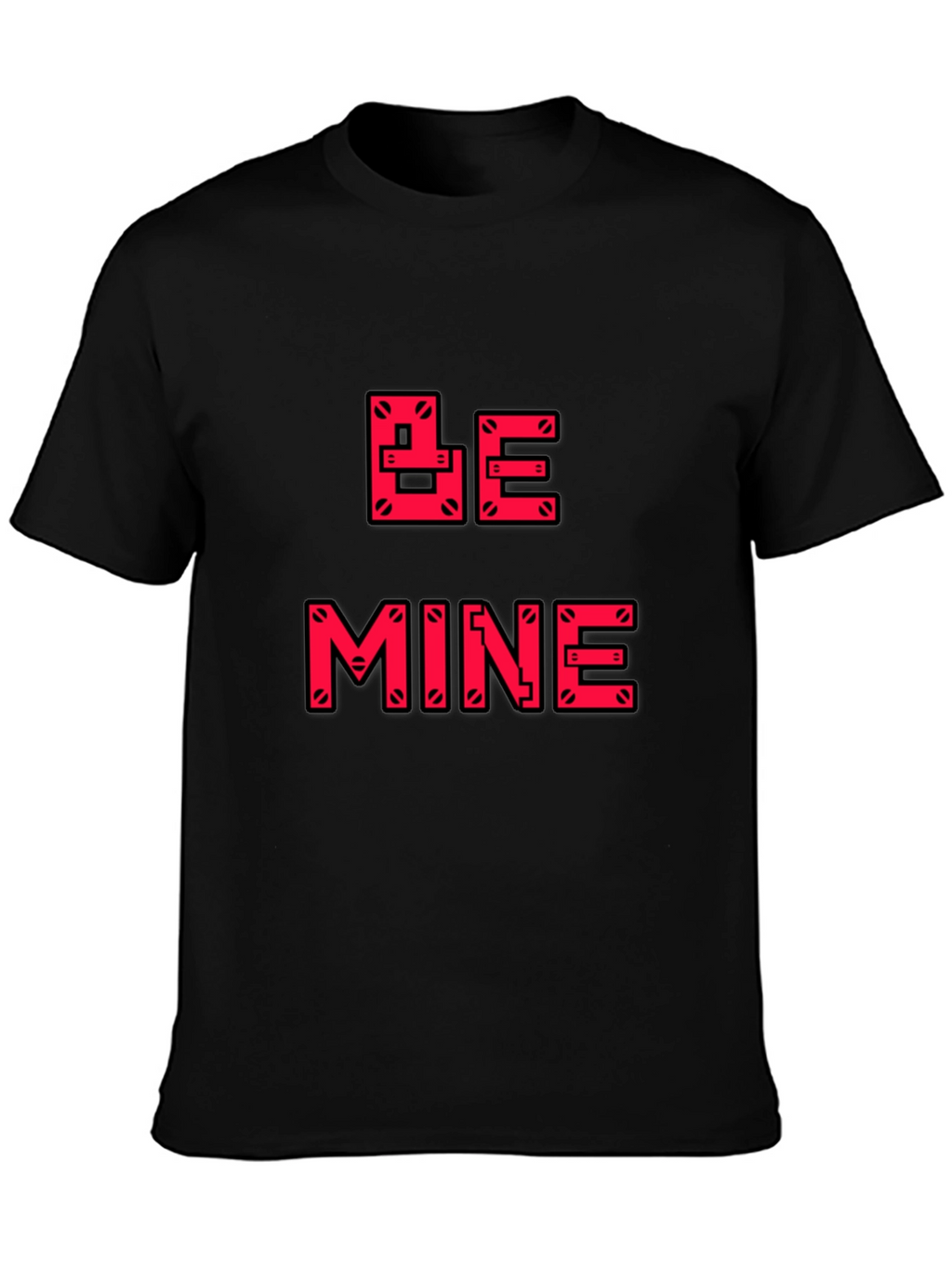 Be Mine Graphic Tee - Valentines Day Black T-Shirt