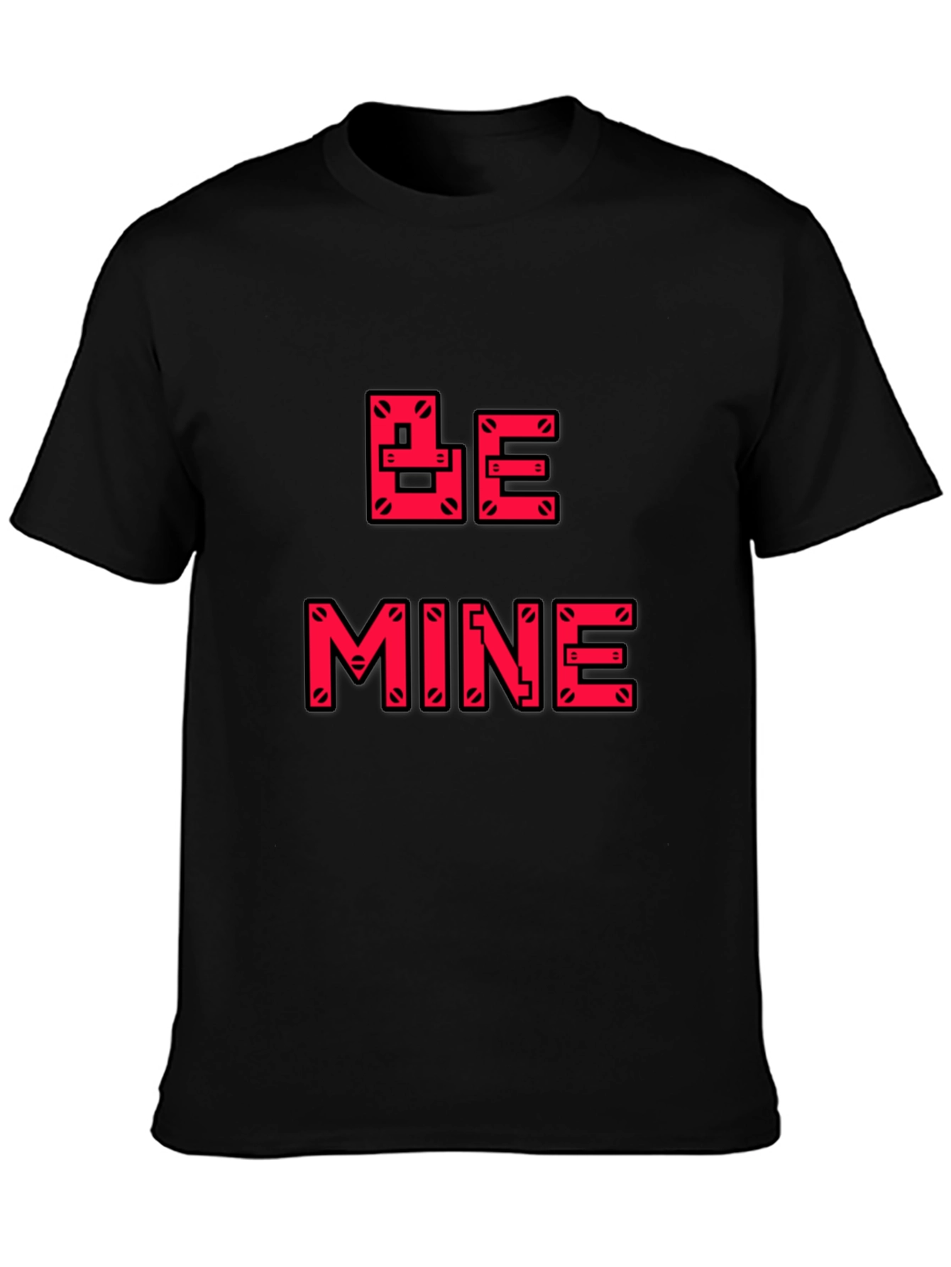 Be Mine Graphic Tee - Valentines Day Black T-Shirt