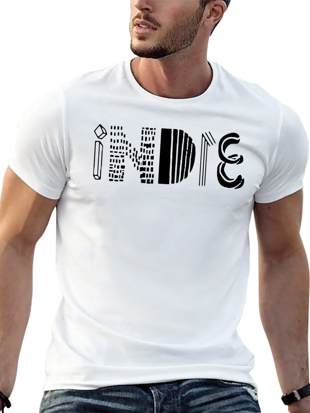Indie Black Graphic Tee - Stylish and Unique