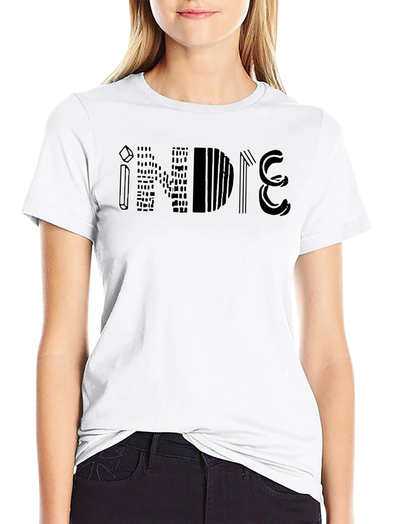 Indie Black Graphic Tee - Stylish and Unique