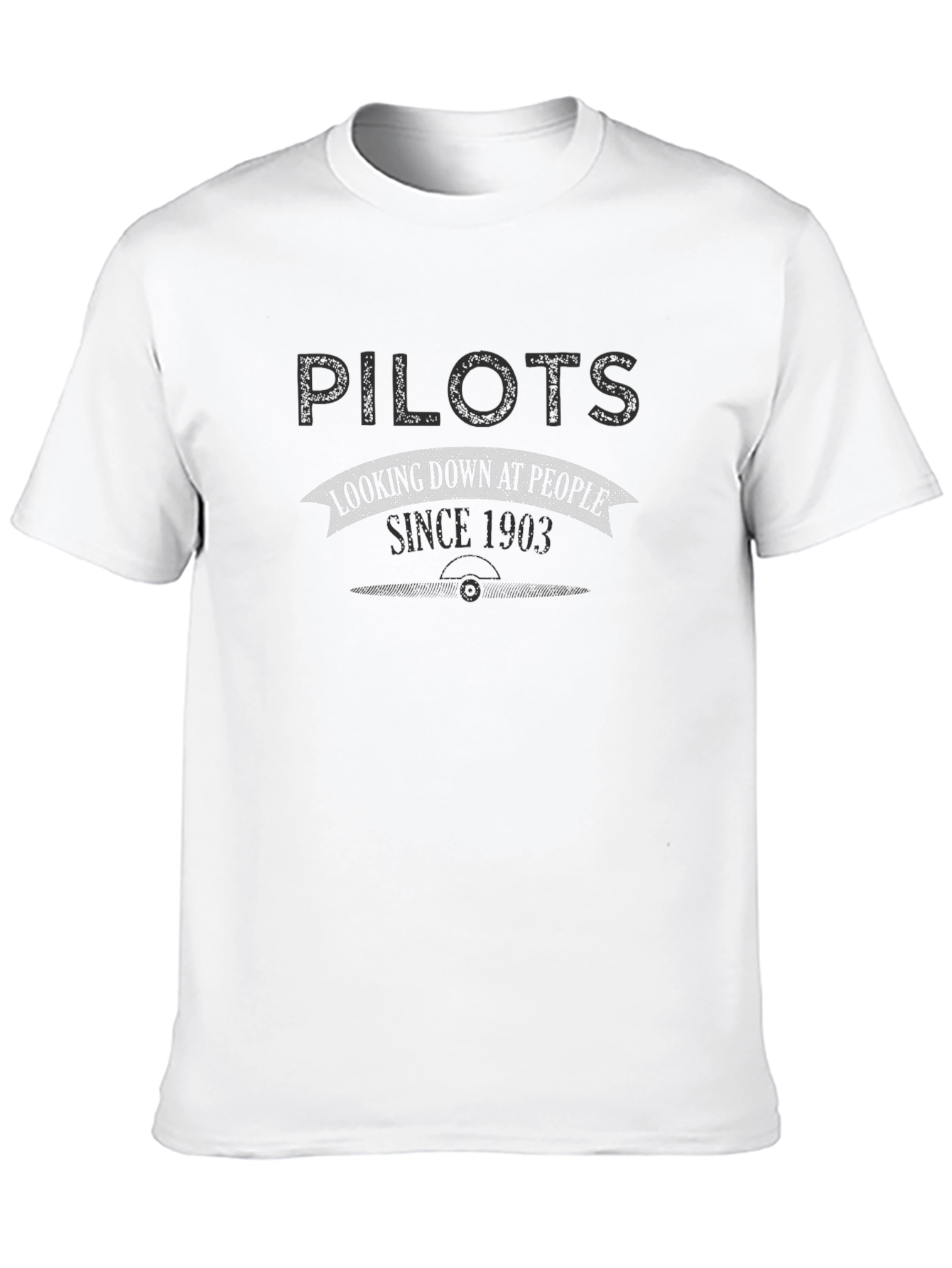 Pilots Looking Down at People Since 1903 Black T-Shirt