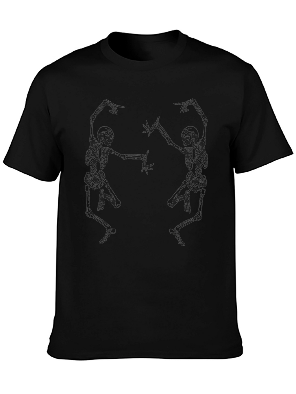 Dancing Skeletons Graphic Tee - Black
