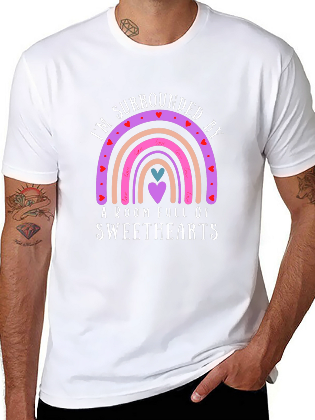 Sweethearts Rainbow Valentines Day T-Shirt