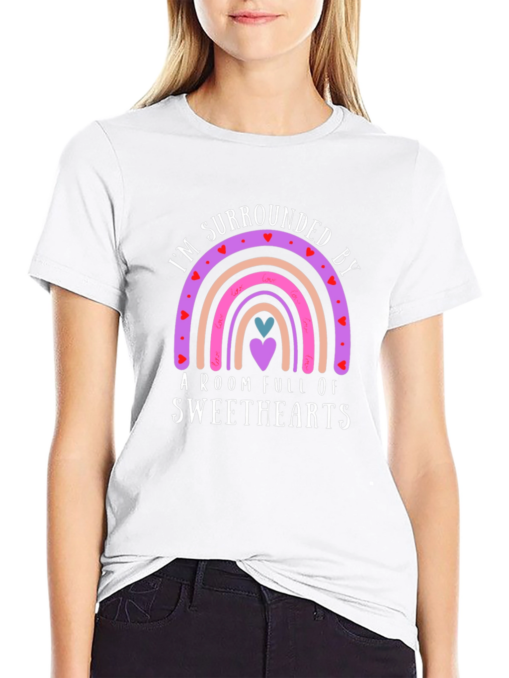 Sweethearts Rainbow Valentines Day T-Shirt