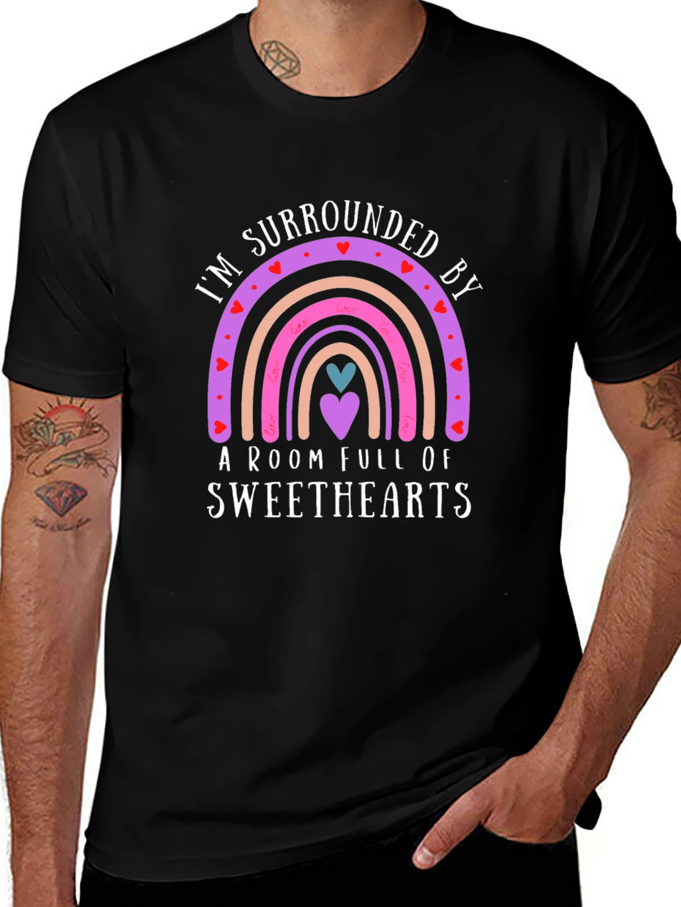 Sweethearts Rainbow Valentines Day T-Shirt