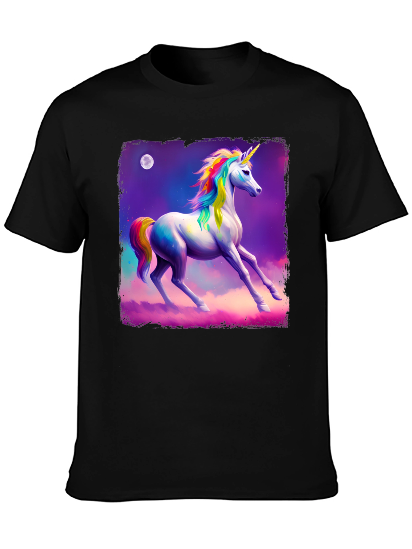 Unicorn Graphic Tee - Magical Rainbow Design
