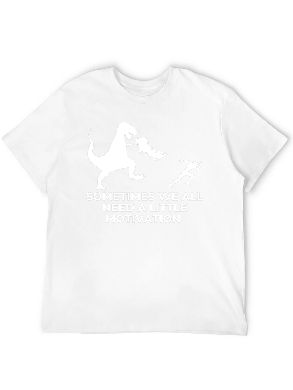 Funny Dinosaur Motivation Black T-Shirt