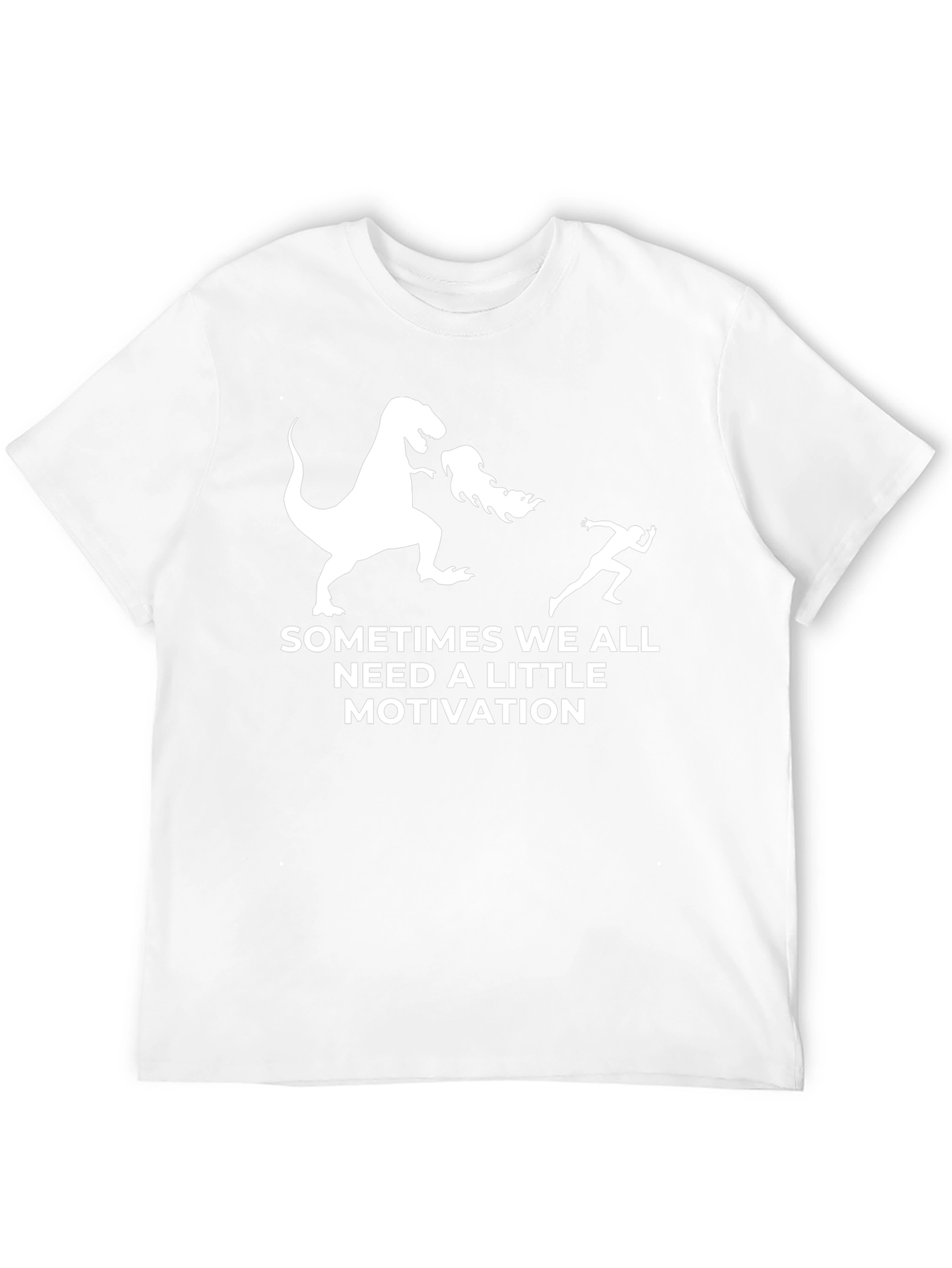 Funny Dinosaur Motivation Black T-Shirt