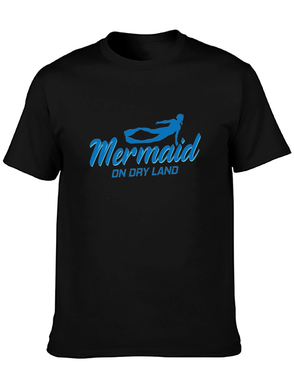 Mermaid On Dry Land Graphic Tee - Black