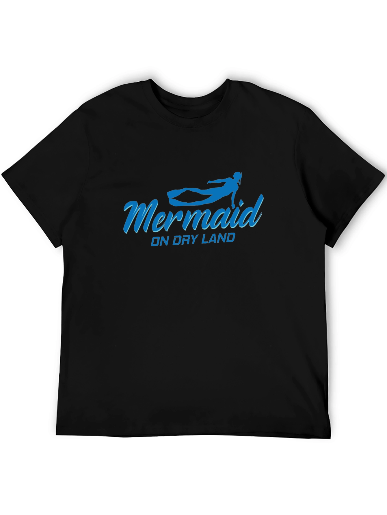 Mermaid On Dry Land Graphic Tee - Black