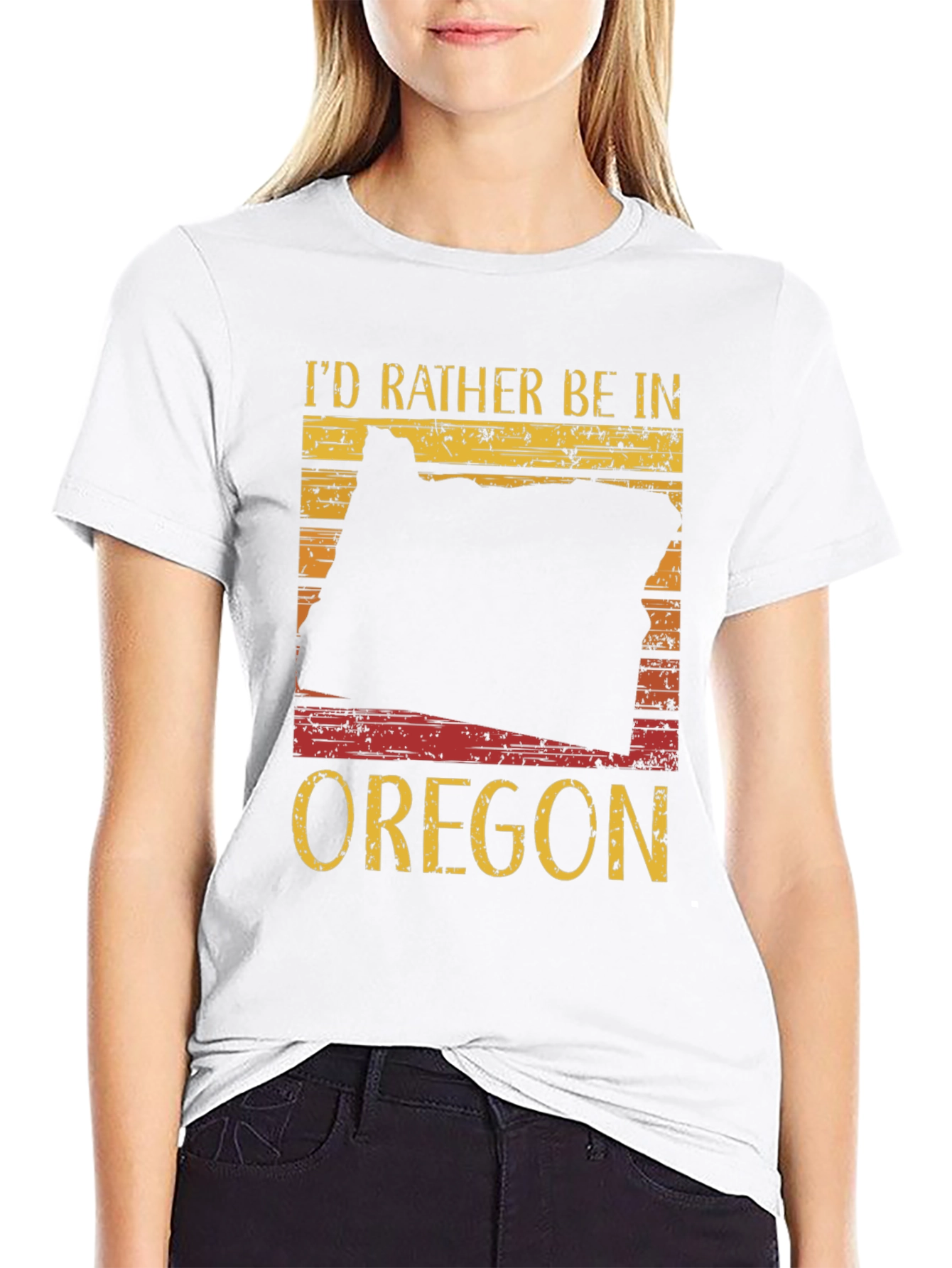 Oregon State Graphic Tee -  Id Rather Be In Oregon T-Shirt