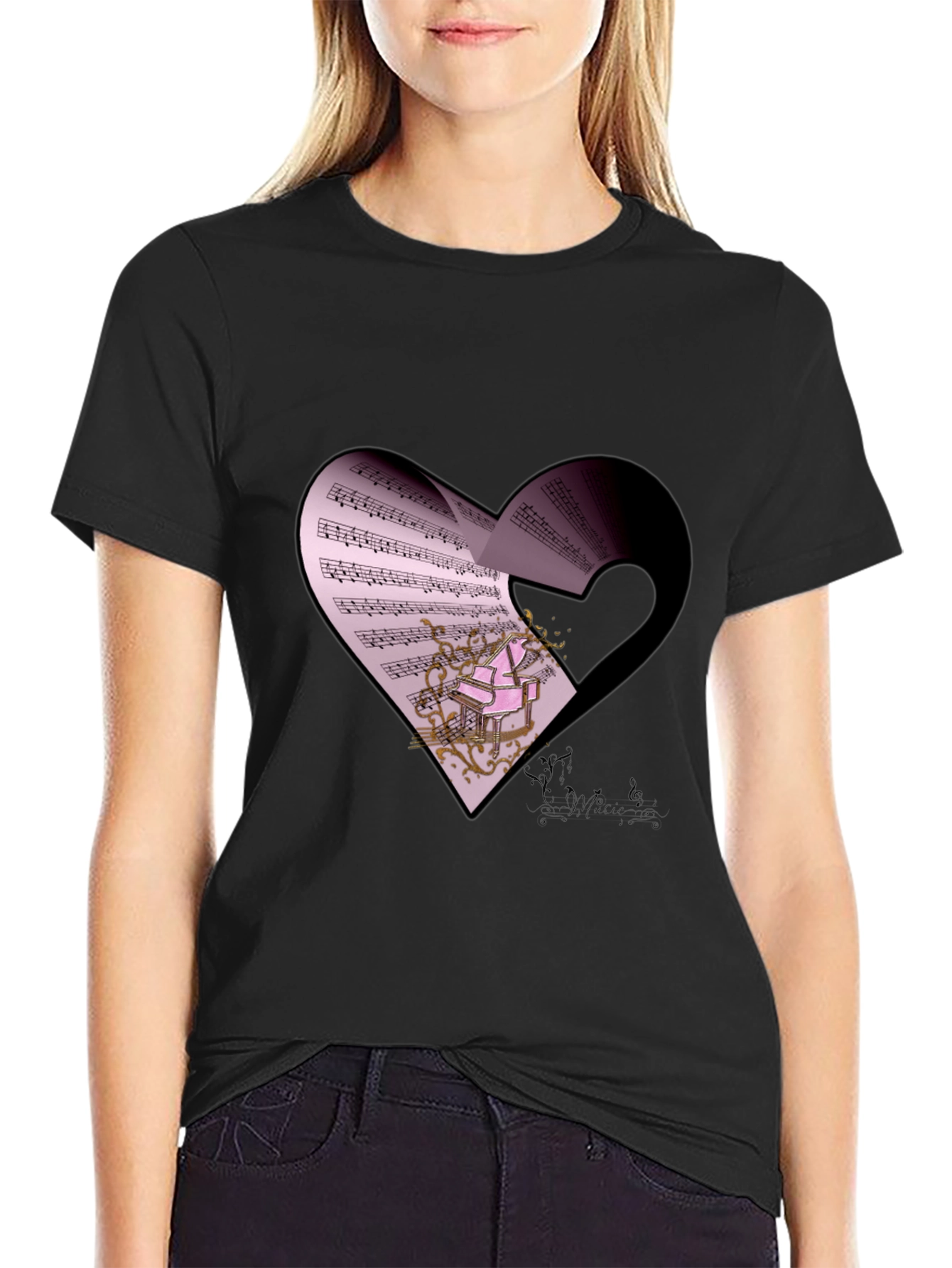 Musical Heart Graphic T-Shirt