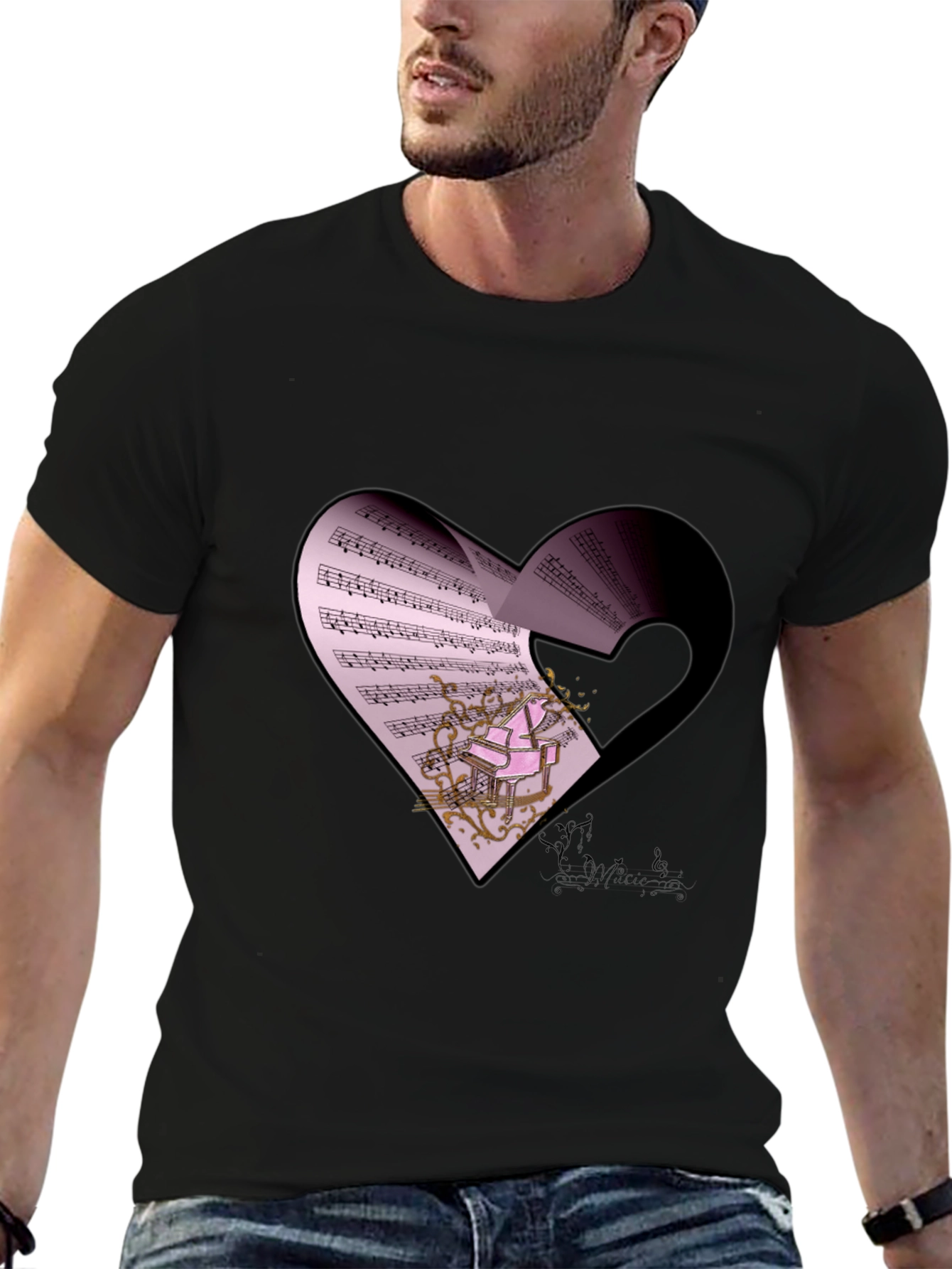 Musical Heart Graphic T-Shirt