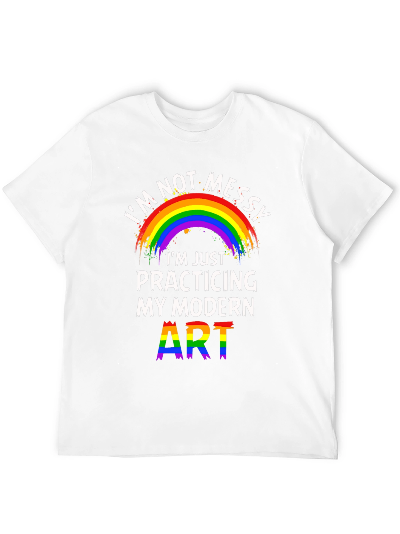 Funny Modern Art Rainbow T-Shirt