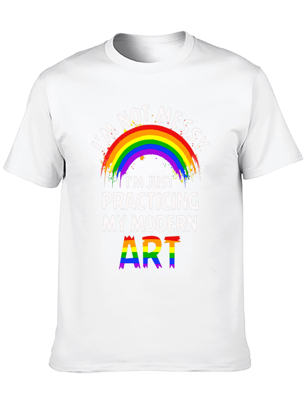 Funny Modern Art Rainbow T-Shirt