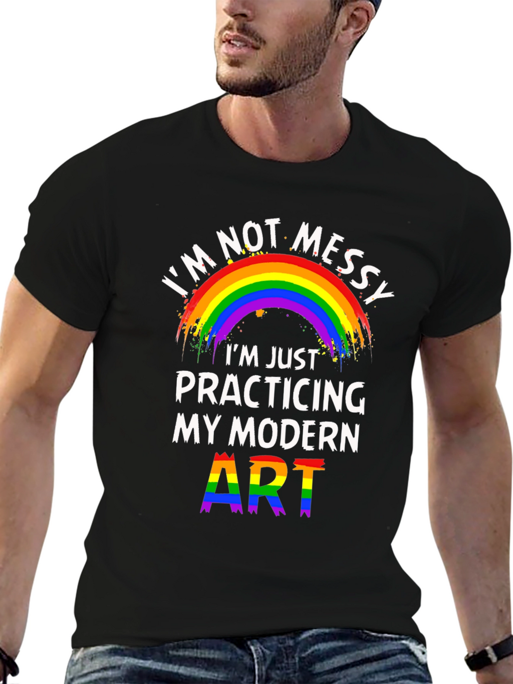 Funny Modern Art Rainbow T-Shirt